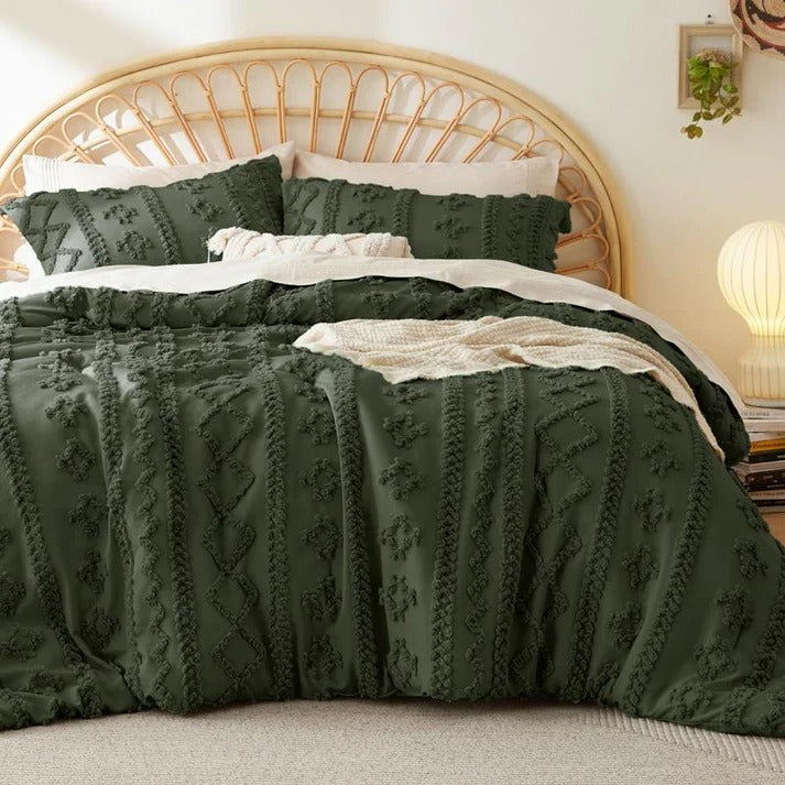 WANDERLLY - BOHO DELUXE TUFTED DECORATIVE COMFORTER SET