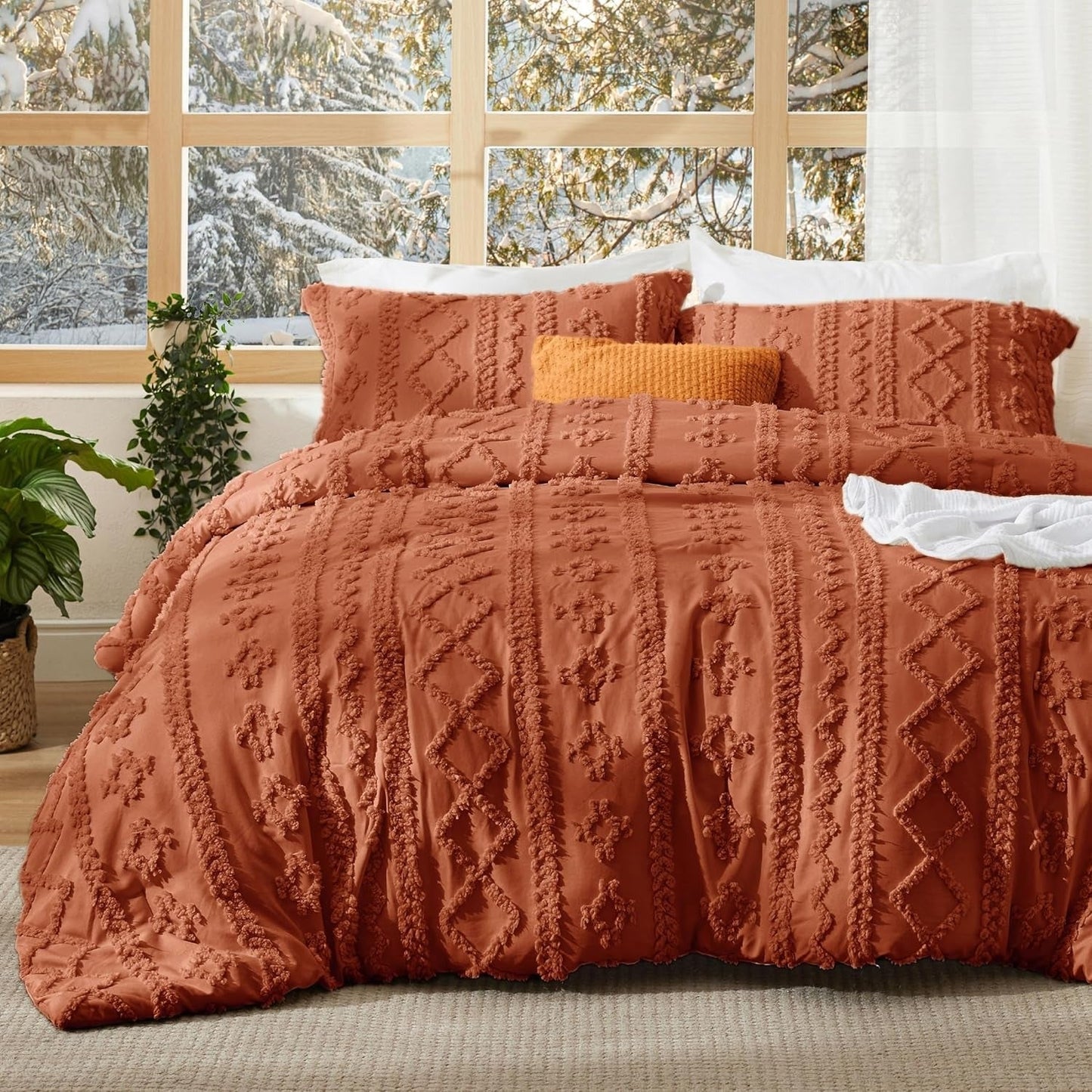 WANDERLLY - BOHO DELUXE TUFTED DECORATIVE COMFORTER SET