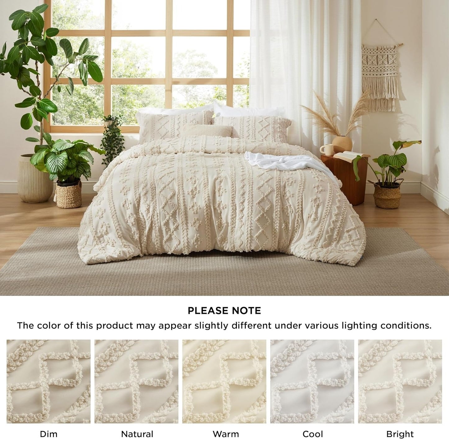 WANDERLLY - BOHO DELUXE TUFTED DECORATIVE COMFORTER SET
