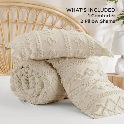 WANDERLLY - BOHO DELUXE TUFTED DECORATIVE COMFORTER SET